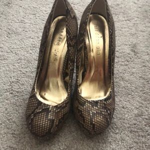 Madden girl high heels snake print